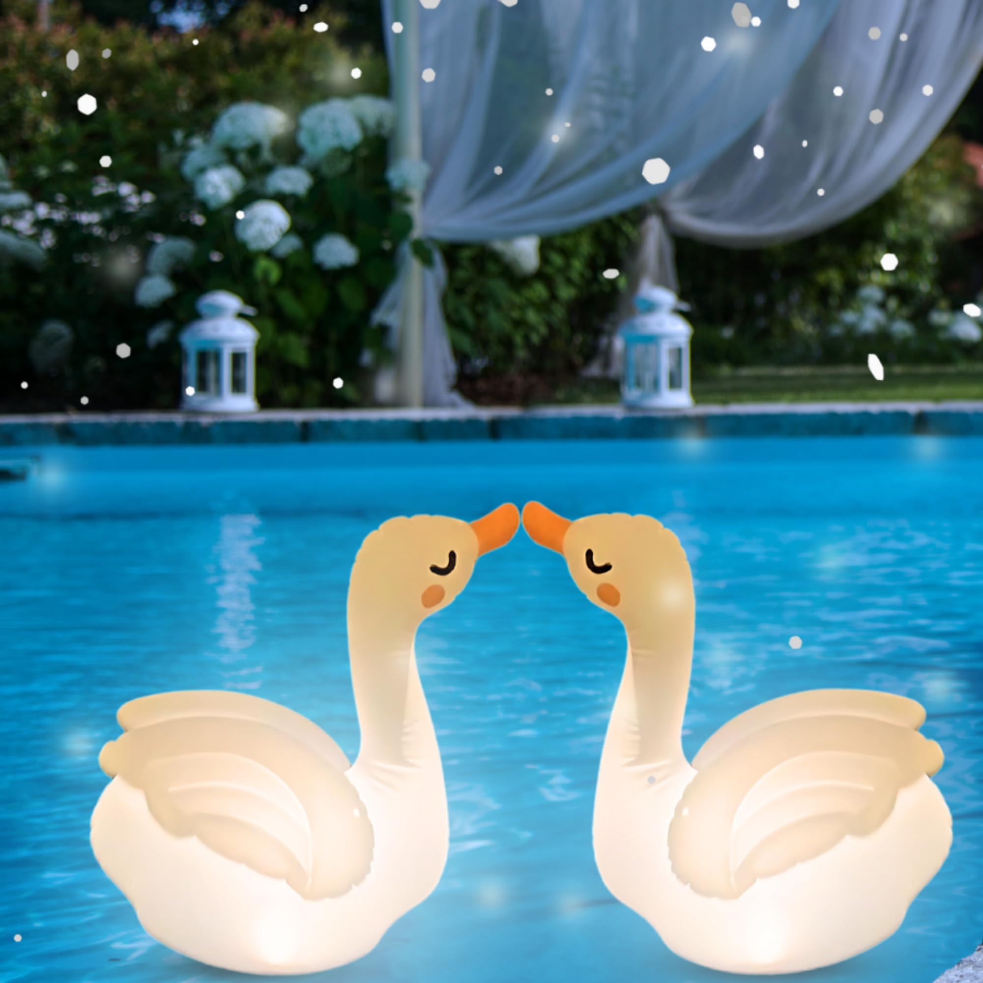 TIALLY Solar Floating Pool Lights – Inflatable Flamingo LED Decor for Pools & Outdoors