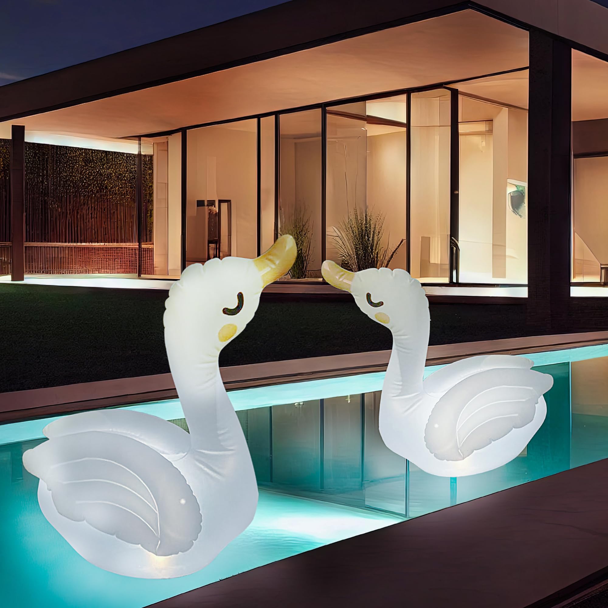 TIALLY Solar Floating Pool Lights – Inflatable Flamingo LED Decor for Pools & Outdoors