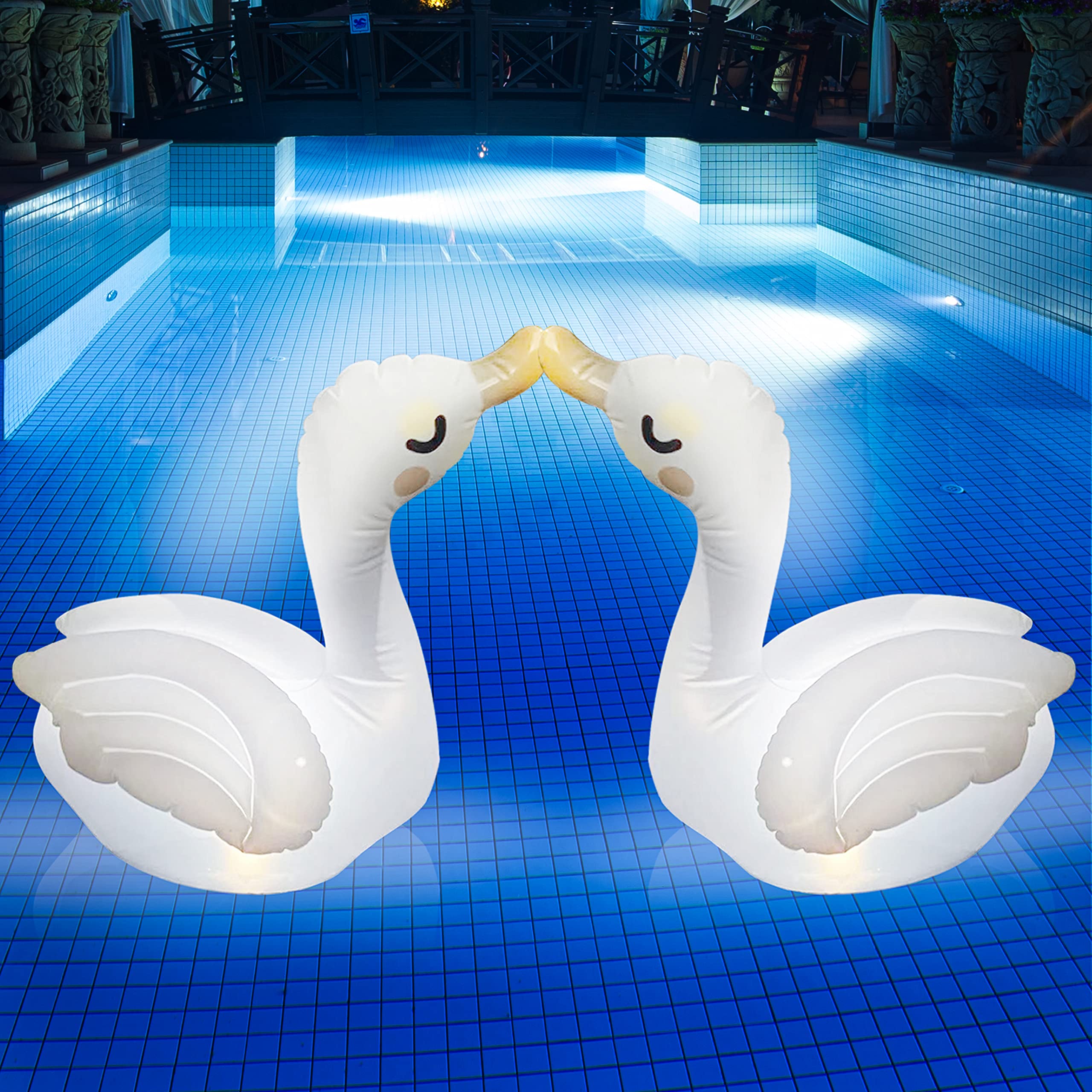TIALLY Solar Floating Pool Lights – Inflatable Flamingo LED Decor for Pools & Outdoors