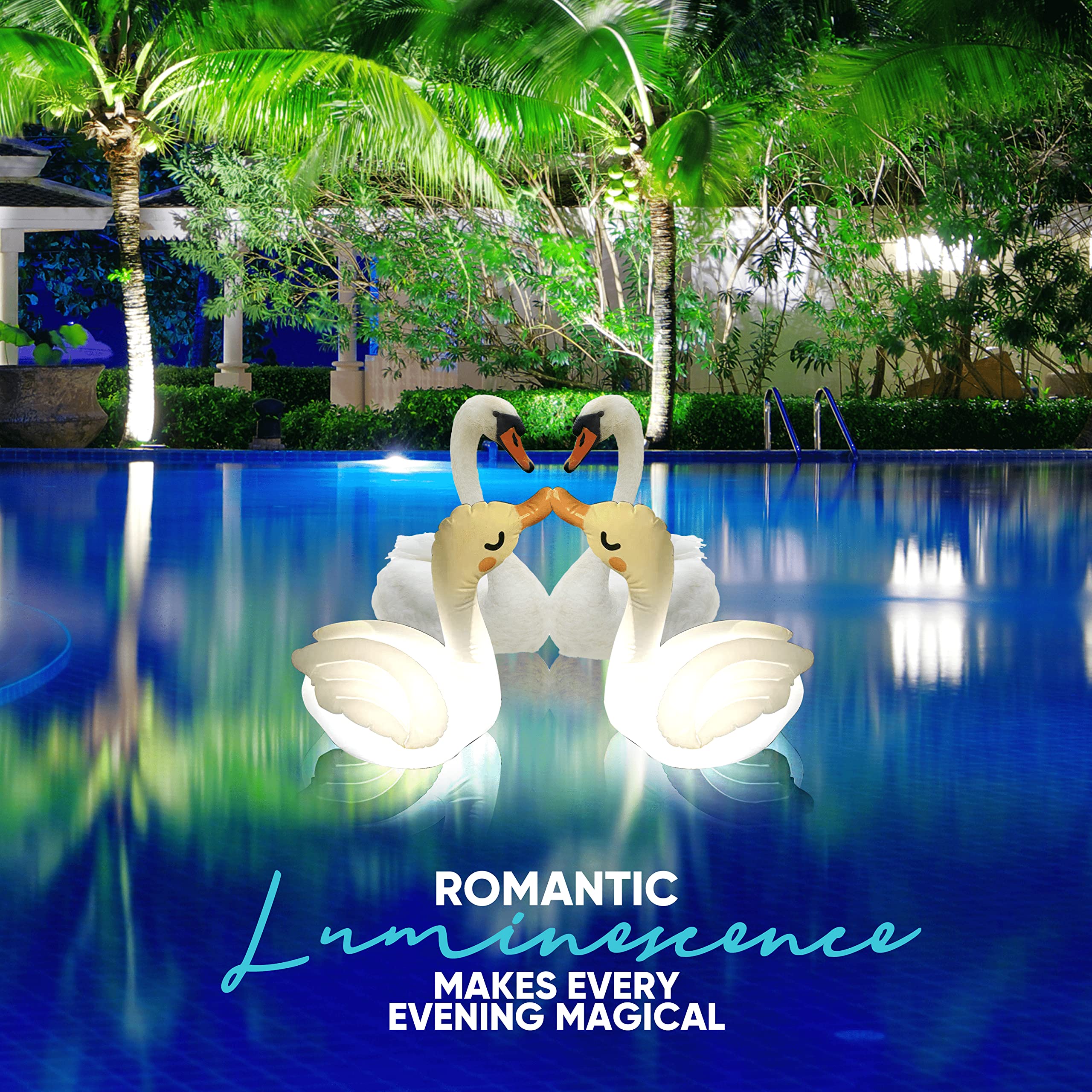 TIALLY Solar Floating Pool Lights – Inflatable Flamingo LED Decor for Pools & Outdoors