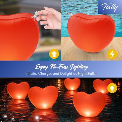 TIALLY Heart Floating Pool Lights