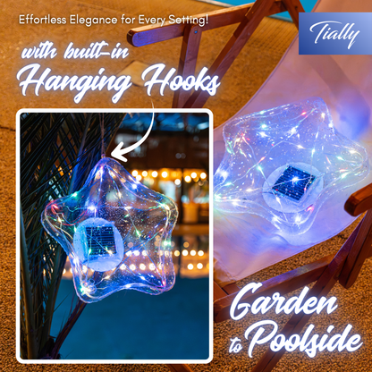TIALLY Fairy Stars Floating Pool Lights (2 Pack Colored)