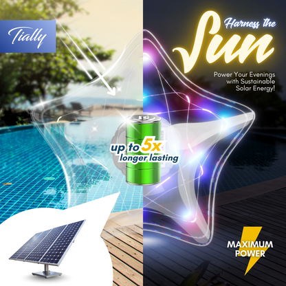 TIALLY Fairy Stars Floating Pool Lights (2 Pack Colored)