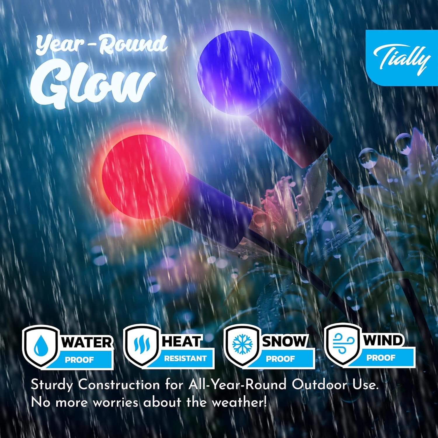 Firefly Lights Solar Outdoor | Fire Fly Solar Garden Lights | Solar Fairy Lights Outdoor Waterproof | Solar Powered Swaying Light for Yard and Patio Decoration - 4 Pack Multicolored