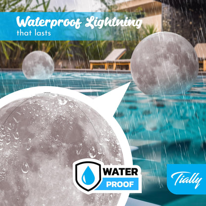 TIALLY Floating Pool Lights Solar Powered - Crescent Moons