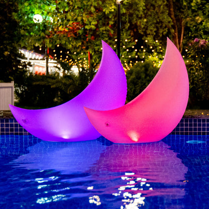 TIALLY Full Moon Floating Pool Lights Solar Powered - 14" Inflatable Pool Balls for Swimming Pool, Solar Pool Lights That Float, Outdoor Pool Party Decorations - Pool Gifts for Pool Owners (2 Pack)